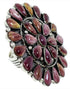 Southwest Purple Oyster Shell Large Statement Ring Size 7 BW73026